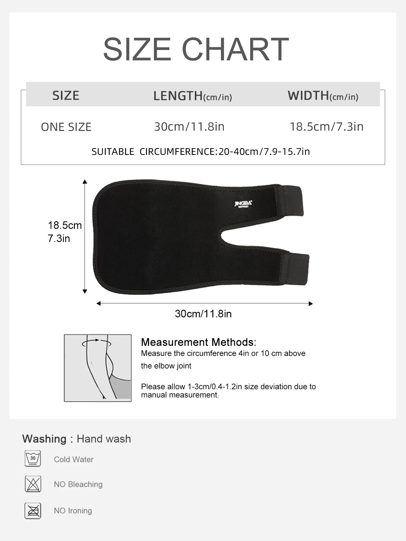 1 Piece Adjustable Neoprene Elbow Support Brace - Comfortable Sports Fitness Protector for Men and Women