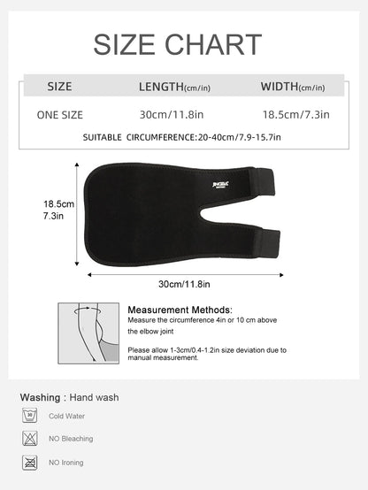 1 Piece Adjustable Neoprene Elbow Support Brace - Comfortable Sports Fitness Protector for Men and Women