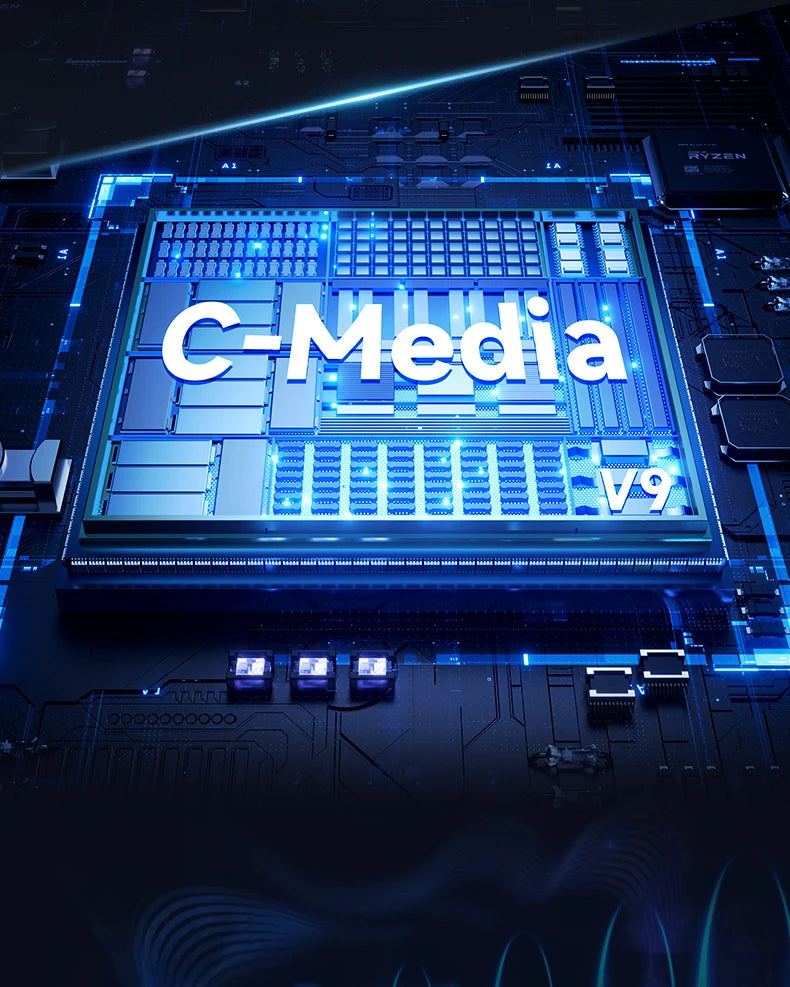 MCHOSE V9 pro E-Sports Headset with Microphone Tri-Mode Gaming USB Wireless 7.1 Channel Surround Sound Portable Audio Headphones