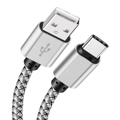 USB A to Type C Charging Cable 2A Fast Charger Nylon Data Cable 1M 2M 3M For Iphone Android Huawei Samsung TypeC Charging Device