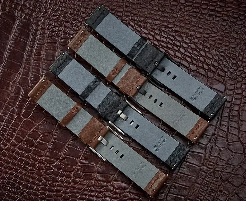 20mm 22mm Watch band Quick release Leather Strap for Samsung Galaxy Watch 3 Active2 40 44mm huawei watch gt 2 WatchBand 18 24mm