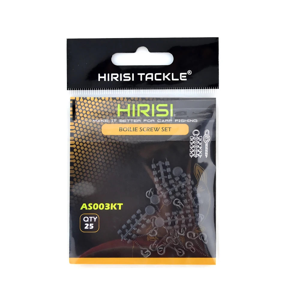 Hirisi 50pcs Rubber Beads for Carp Fish Hook Carp Fishing Accessories Fish Hook Stoper 20pcs Fishing Boilie Screw Chod Rigs
