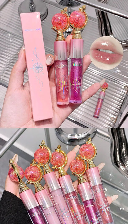 MAGIC CASA Shimmering Lip Gloss — Hydrating and Moisturizing, Mirror Finish, Plumping Glass-Like Lips