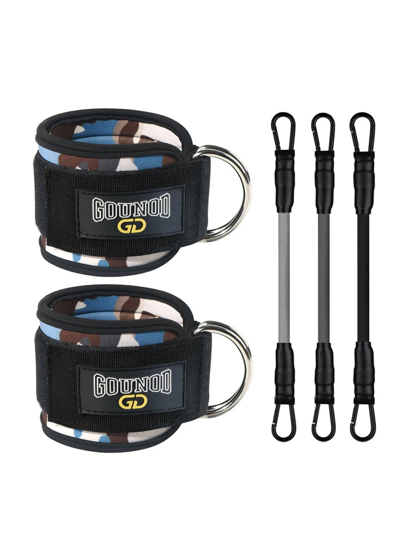 2pc/3pc GOUNOD Fitness Ankle Straps Adjustable D-Ring Support Cuffs Gym Leg Strength Workouts Pulley With Buckle Sports Guard