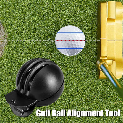 Fade-Resistant Golf Ball Liner, Advanced Design Ball Marking Tool | 1 Alignment Tool with 2 Golf Ball Stamp Markers, Golf Ball