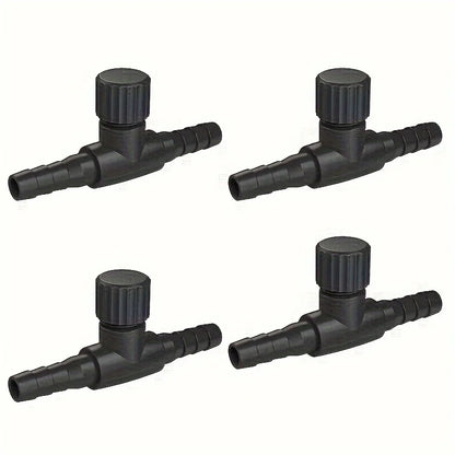 Aquarium Air Control Valve, 4pcs, Adjustable One-Way Air Flow Regulator, Fish Tank Accessories