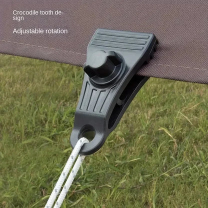 Tent Clips & Carabiner Set, Windproof Reinforced Clamps for Canopy Rainfly Fixing, Outdoor Use