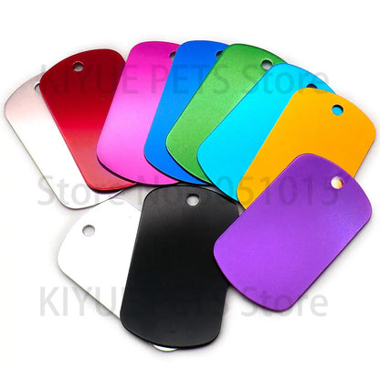 Personalized Random Mix 20pcs Aluminum Pet Dog Tag Nameplate Pedant For Cat Collar Ring Anti-Lost Accessories