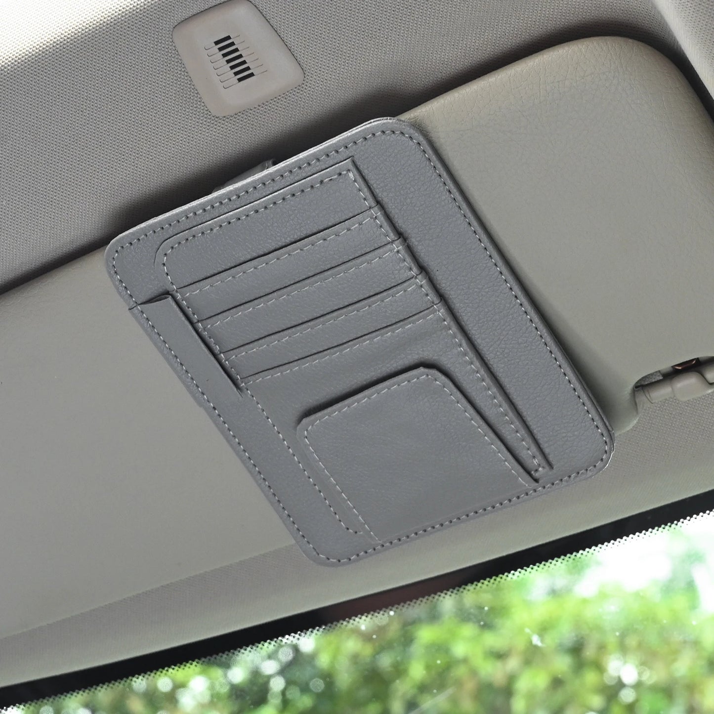 JFBONIN Car Visor Organizer Multi-Pocket Pouch Bag Card Glasses Storage Holder Scratch-resistant Auto Visor Holder For Car