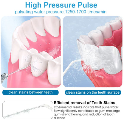 Oral Irrigator Dental Water Flosser for Teeth High Pressure Electric Dental Irrigator Water Flosser Mouth Washing Machine 800ML
