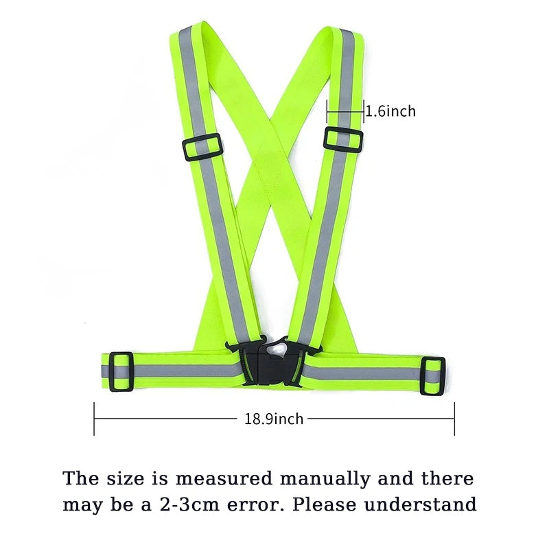 Reflective Safety Vest - High Visibility Vest Adjustable Straps for Outdoor Jogging, Cycling, Walking and Riding