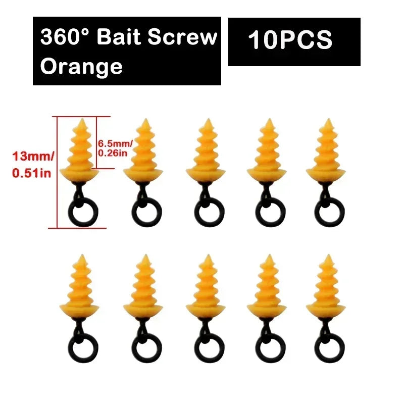 Carp Bait Screws With Ring Mirco Swivel Carp Bait For Carp Ronnie Rig Zig Chod Boilies Screws Carp Hiar Rig Terminal Tackle