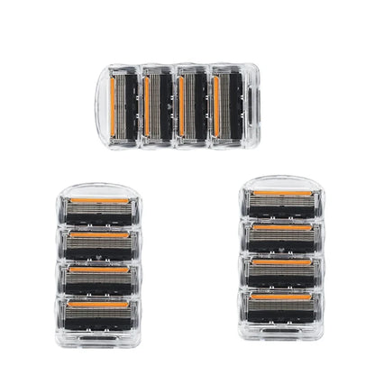 Hot Selling Manual Razor for Men Five Layer Blade Stainless Steel Blades No Skin Damage Old Style Blades Shaver Heads Razor