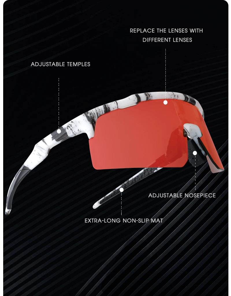 SCVCN Photochromic Cycling Glasses for Men Women Outdoor Sports Bicycle Sunglasses MTB Mountain Bike Goggles Road Eyewear UV400