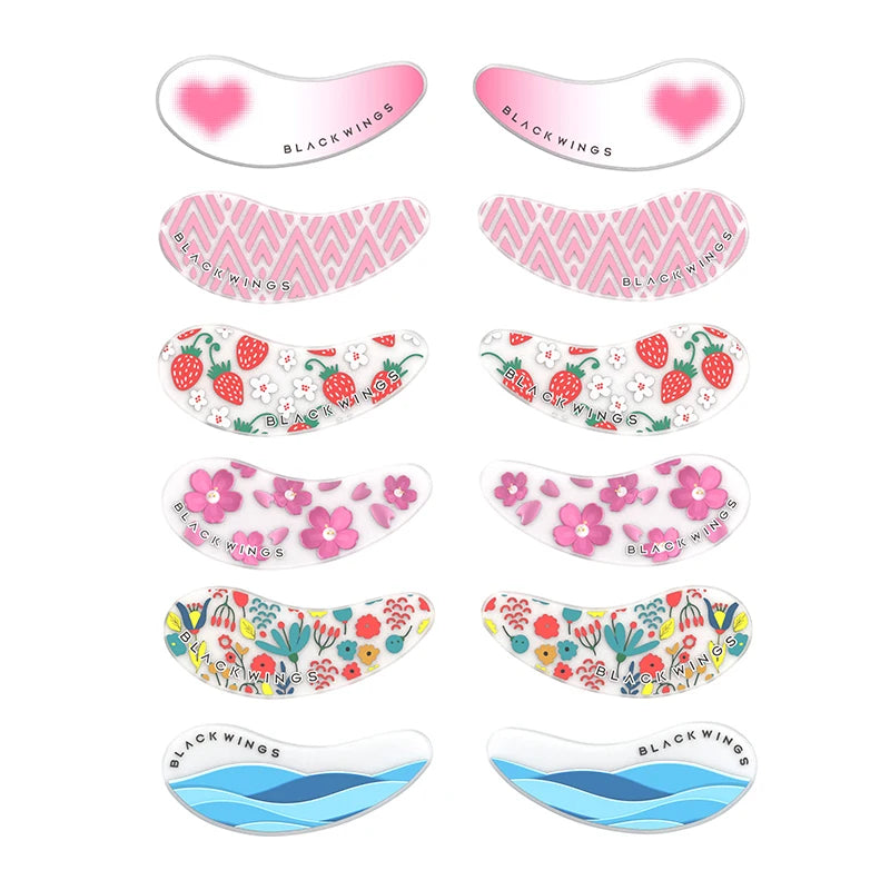 Blackwings 6 pairs of silicone eye patches are suitable for dark circles and puffy, reusable female cooling gel eye mask.