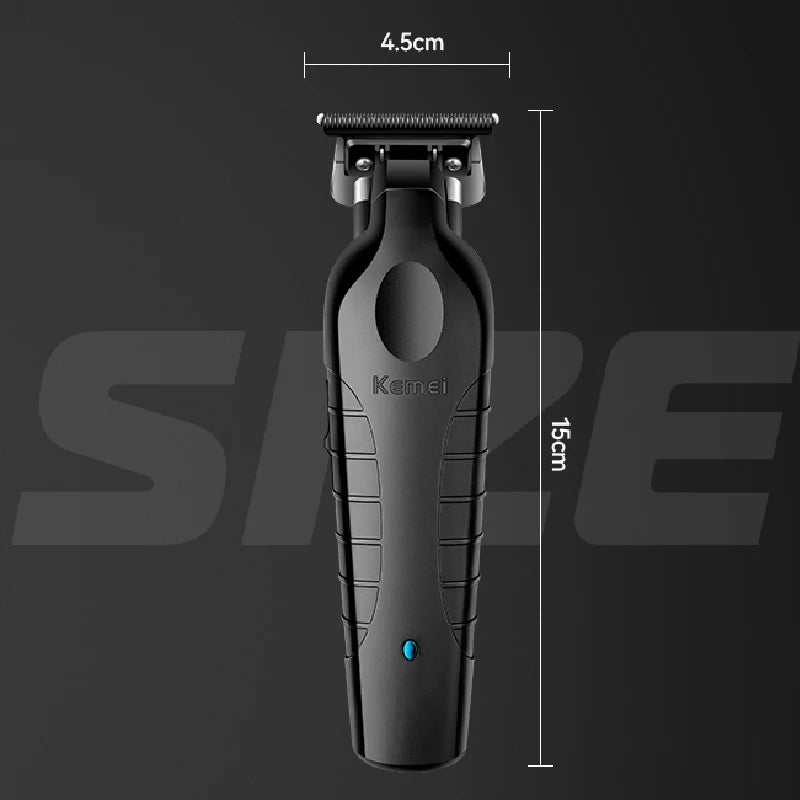 Kemei 2299 Professional Men's Hair/Beard Trimmer with Zero Gap Hair Clipper and T-Shaped Blade, Cordless Charging