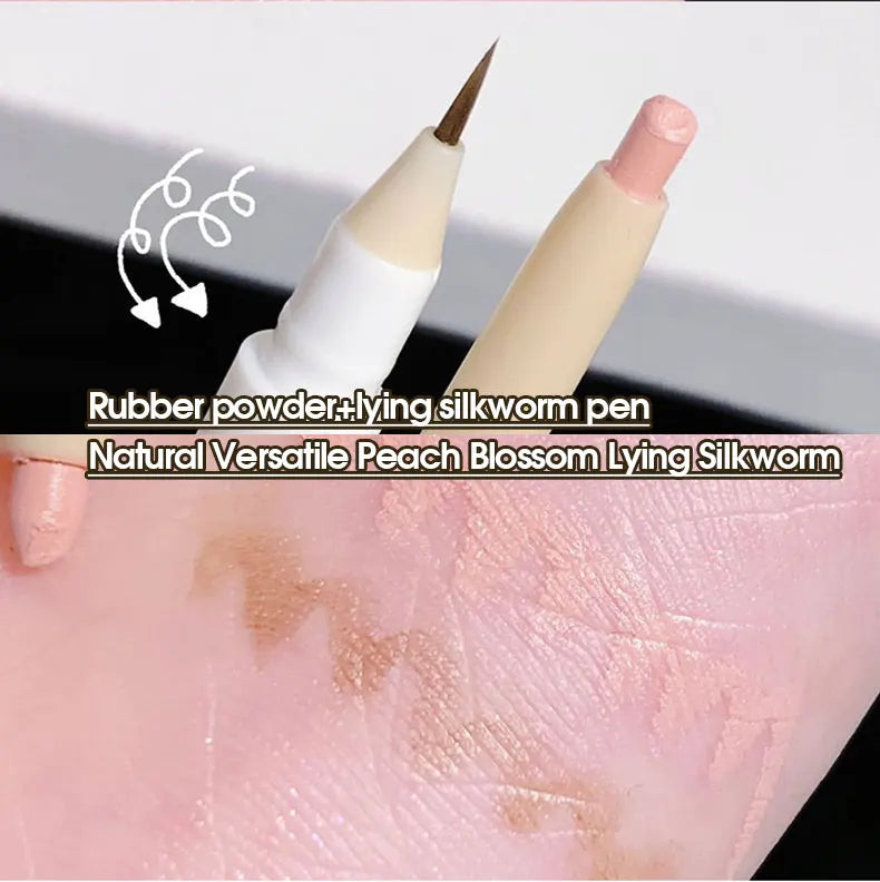 Double head lying Silkworm Pen matte Pearlescent Fine Flash Brightening Shadow Pen Outline pen under eyelid to pen