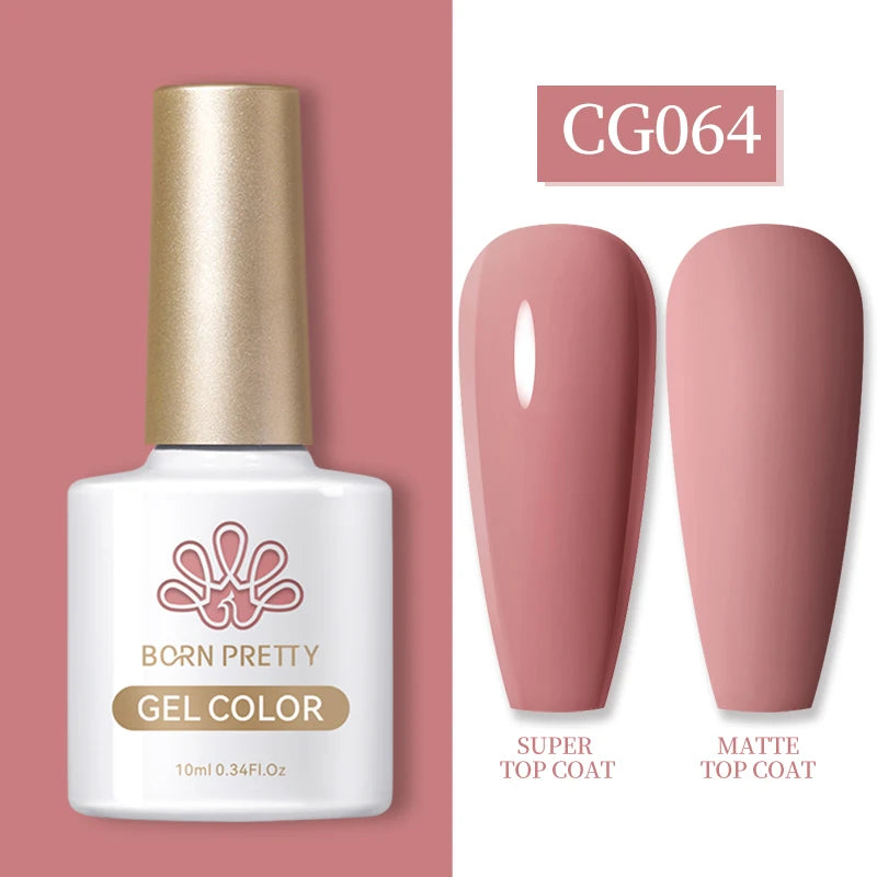 BORN PRETTY 10ml Gel Nail Polish Gel 130 Colors Semi Permanent Solid Nail Gel Varnish Soak Off UV Gel for Base Top Coat