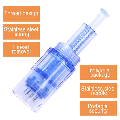 10PCS Derma Pen Needles Screw Cartridge Replacement Heads For Nano Microneedling Pen MicroNeedle Derma Stamp Skin Care