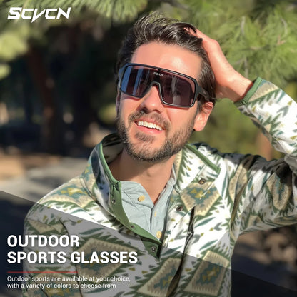 SCVCN Polarized Cycling Sunglasses Mtb Sports UV400 Photochormic Glasses Goggles Bicycle Bike Glasses Men Women Cycling Eyewear