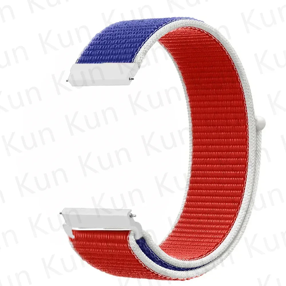 20mm 22mm Band For Samsung Galaxy Watch 6/5/4/5pro/4/6 Classic/active 2 Nylon loop sport bracelet huawei watch GT 4-2-2e-3 Strap