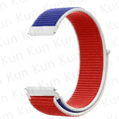 20mm 22mm Band For Samsung Galaxy Watch 6/5/4/5pro/4/6 Classic/active 2 Nylon loop sport bracelet huawei watch GT 4-2-2e-3 Strap