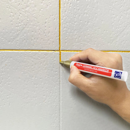 1Pcs Waterproof Ceramic Tile Grout Marker Pen, White Tile Repair Pen with Anti-Mold Filler, Bathroom Floor Tile Gap Cleaning Pen