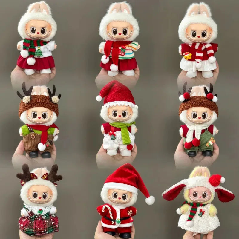 Labubu Accessories Clothes Suitable For V1 V2 V3 Labubu  Christmas Deer Set Labubu Red clothing Christmas Fashion Gift