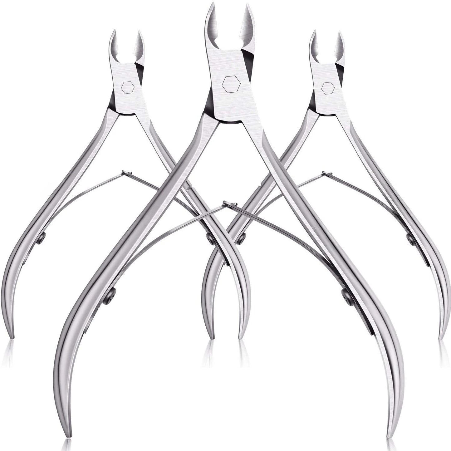 1/3pcs Cuticle Nippers Cutter Stainless Steel Nail Cuticle Trimmer Remover with Pointed Blade Scissors Pedicure Manicure Tool