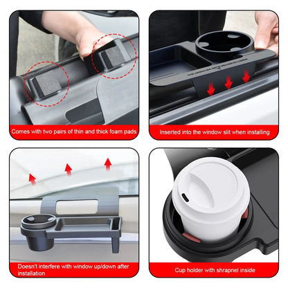 Car Cup Stand Phone Holder Mount Tray Side Door Window Storage Barrel Pocket Hanging Storage Rack with Auto Interior Accessories