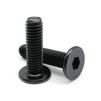 HZYUEGOU M2 M2.5 M3 M4 M5 M6 M8 Black 304 A2 Stainless Steel Allen Hexagon Head Bolt Hex Socket Ultra Thin Flat Wafer Head Screw