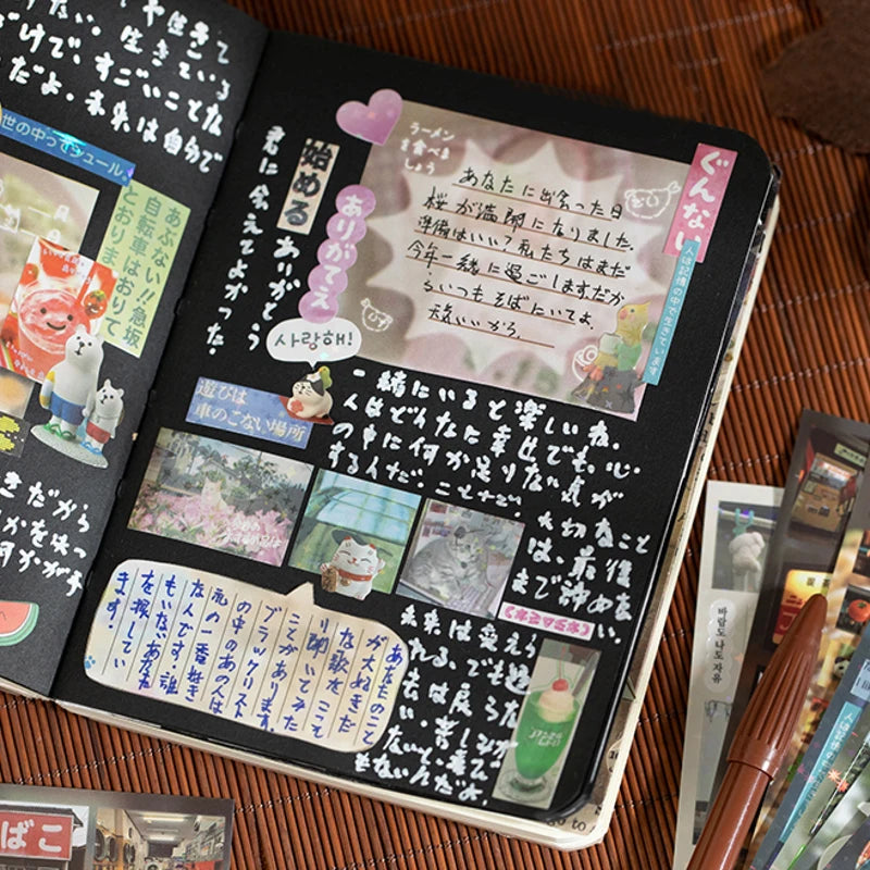 Mr. Paper 30/60/90pcs Retrospective Voice Cut Film Sticker Book Creative Handbook DIY Scrapbook Notebook Mugs Dairy Laptop Card