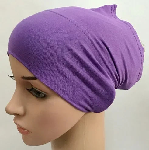 2020 soft modal inner Hijab Caps Muslim stretch Turban cap Islamic Underscarf Bonnet hat female headband tube cap turbante mujer