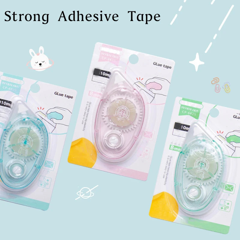 10m*8mm Strong Double Sided Adhesive Glue Tape DIY Scrapbooking Office Stationery Supplies High Viscosity Roller Tape
