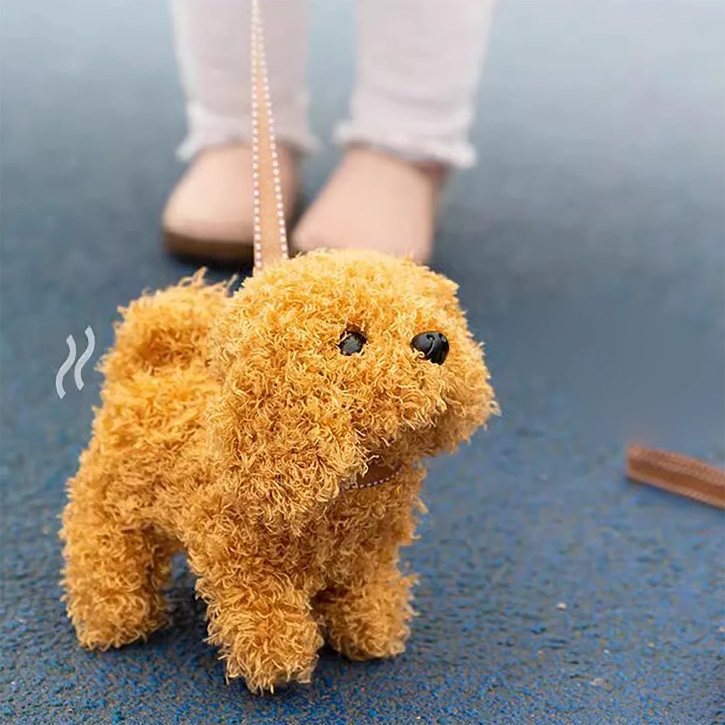 Simulated plush electronic dog, robotic dog, electronic pet that walks and barks, electric puppy toy, holiday gift