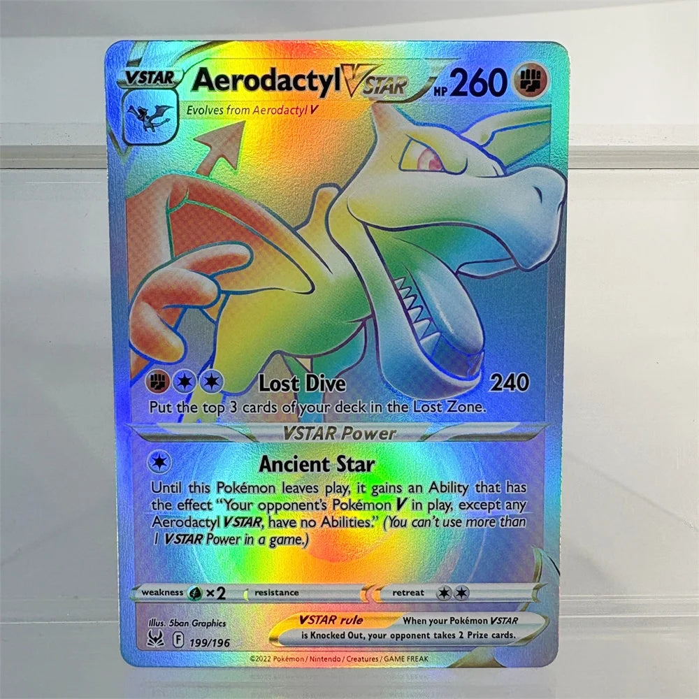 PKM Holo Proxy Cards Blaziken Vmax Aerodactyl Vstar Arceus Beedrill Mew Foil Cards PTCG PROXY The Best Gift for Collectors