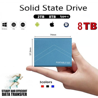 SSD External Hard Drive 16TB  30TB 2TB Storage Device Hard Drive Type-C USB 3.1 Mobile Hard Drives For Laptop Microcomputer Desktop