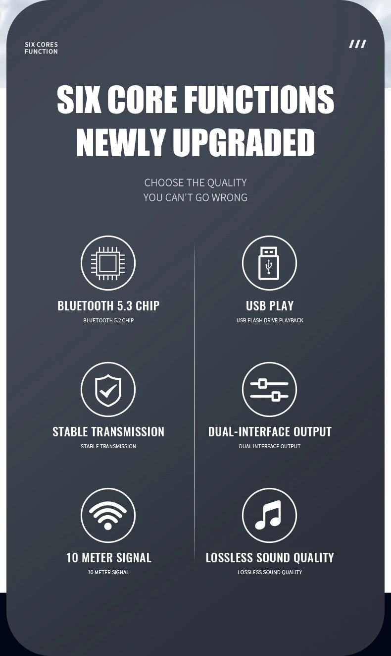 USB Bluetooth 5.3 Audio Receiver Adapter Wireless Stereo Music 3.5mm AUX R/L RCA Support U-Disk Playback For Desktop Speaker Amp