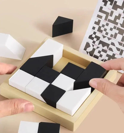 120/370 Level Black White Hidden Building Block Intelligent Puzzle Toys Puzzle Interactive Tabletop Game