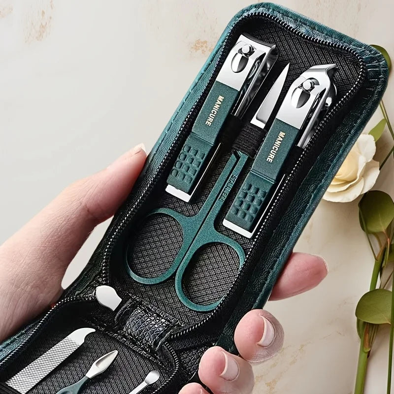 6-Piece Nail Care Set - High End Nail Scissors & Clippers for Men & Women, Portable Manicure Kit with Pouch