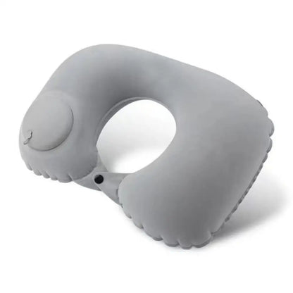 Portable Press‑to‑Inflate U‑Shape Inflatable Neck Pillow Soft Air Support Travel Pillow Comfort Sleeping Cushion for Flight Car