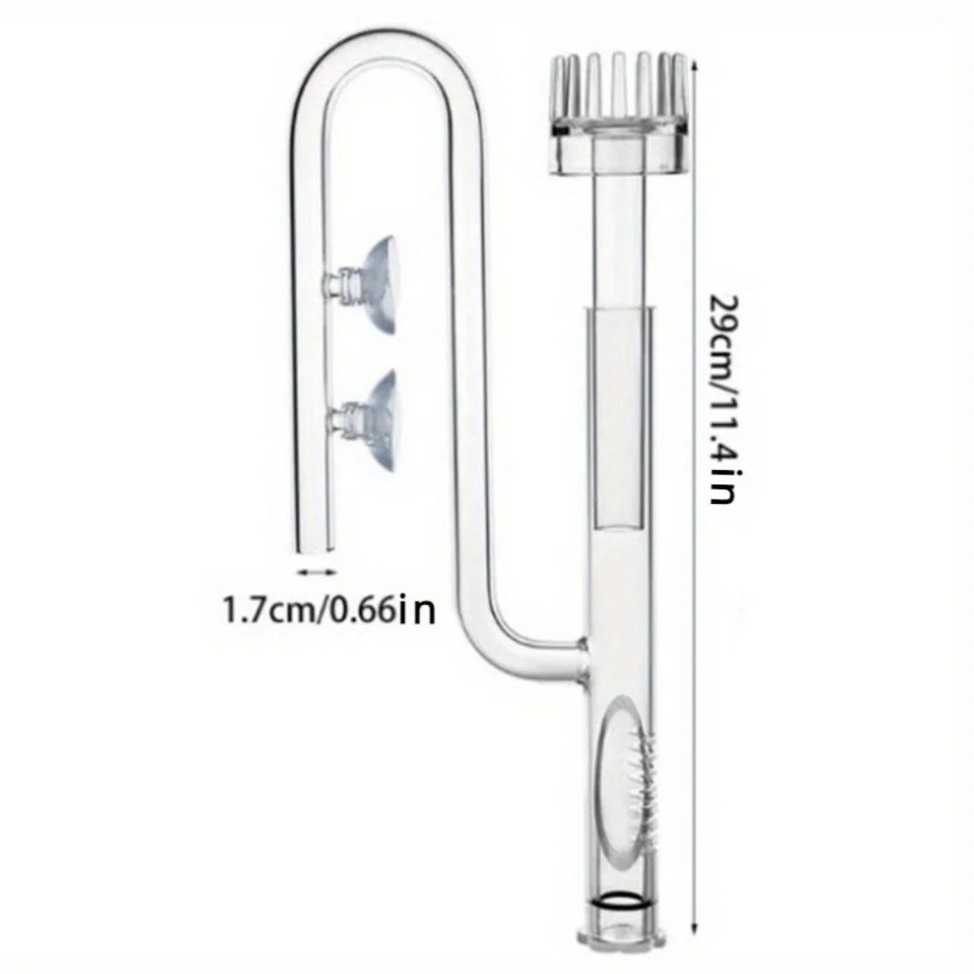 Clear Glass Lily Pipe Outflow and Skimmer Inflow With Suction Cup 13mm 17mm For Aquarium Planted Fish Tank Aquatic Filter System