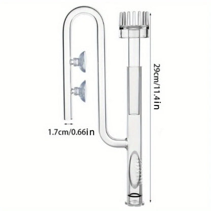 Clear Glass Lily Pipe Outflow and Skimmer Inflow With Suction Cup 13mm 17mm For Aquarium Planted Fish Tank Aquatic Filter System