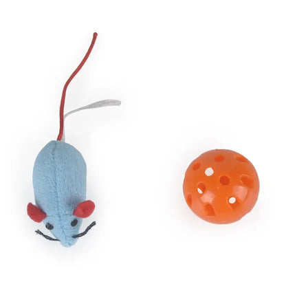 Cat Toy Folding Nine Hole Cloth Tunnel Plush Mouse Cat Grab Ball Bell Fun Decompression Convenient Storage of Pet Supplies