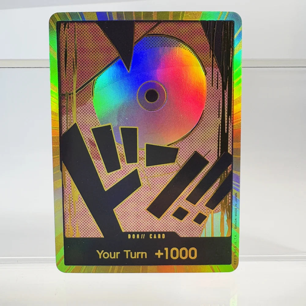 1PCS/30Pcs One Piece TCG GOLD DON!! Anime Collection Cards PRB-01 Foil English SUPER PARALLEL FOIL NM Refraction The Gift