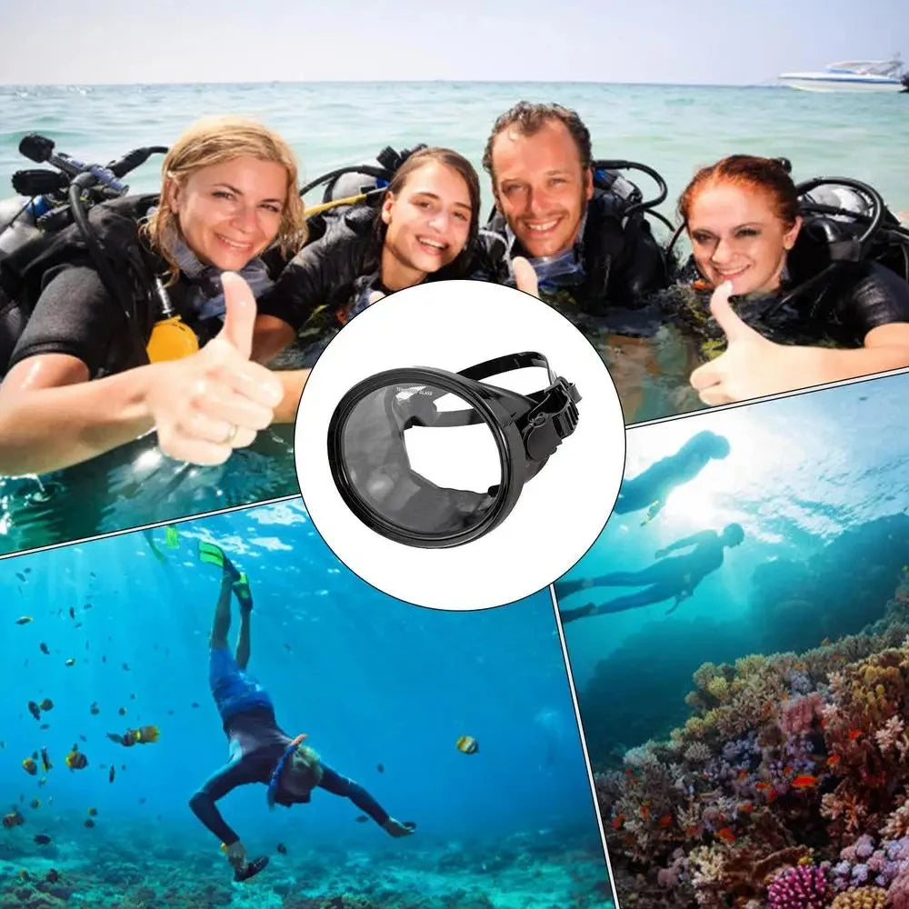 XIAOTREE   Fisherman's Goggles Tempered Glass Waterproof Snorkeling Goggles Adjustable Anti-Fog Diving Mask Freediving