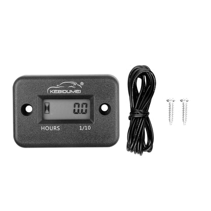Digital LCD Hour Meter Motor Waterproof Display for Bike Motorcycle ATV Snowmobile Marine Boat Ski Dirt Gas Engine