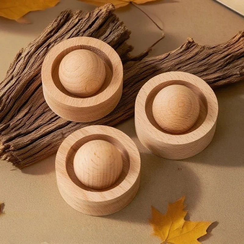 Wood Car Essential Oil Diffuser Wooden Aromatherapy Round Essential Oils Diffuser Set for Home Office Bedroom Car