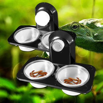 Reptile Tank Accessories Insect Spider Ants Nest Snake Gecko Food Water Feeding Bowl Terrarium Breeding Feeders Box Pets Supplie