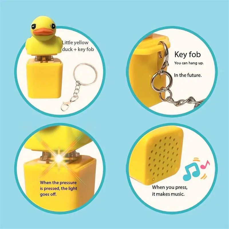 1pcs Hot sale Quacky Duck Keyboard Fidget Toys Keychain Keyboard Toys Finger Button Clicker Sensory Toys Stress Relief Gifts